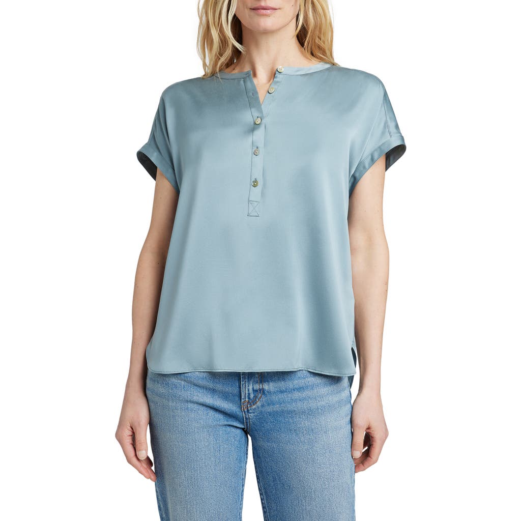 Faherty Sandwashed Silk Desmond Top In Lead