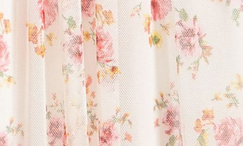 Ava & Yelly Kids' Floral Smocked Bodice High-low Sundress In Pink/white Multi