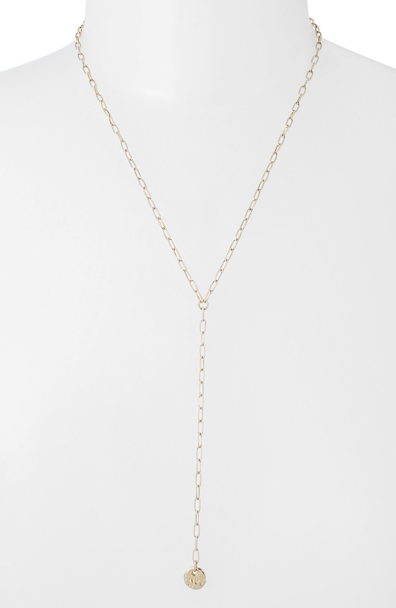 AllSaints Coin Pendant Y Necklace 