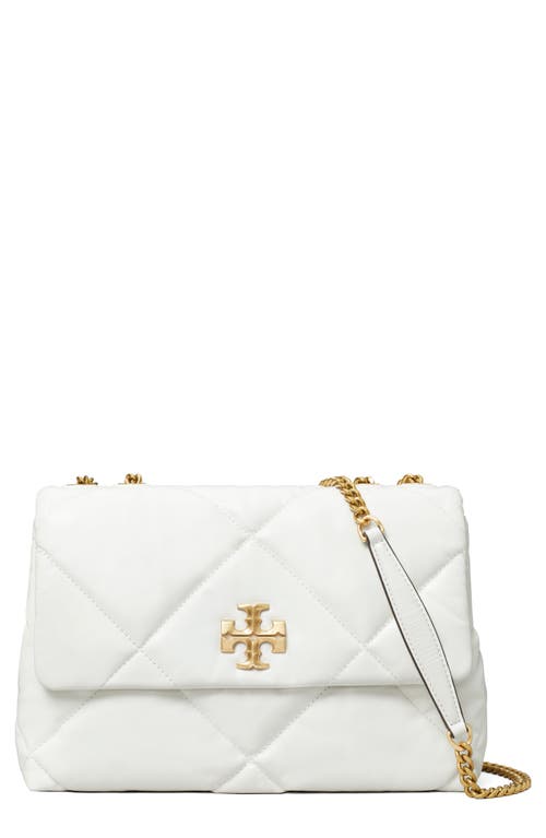 Tory Burch Kira Diamond Quilted Leather Convertible Shoulder Bag in Blanc at Nordstrom