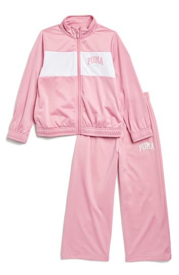 Puma Kids' Tricot Jacket & Pants Set In Pink/pink