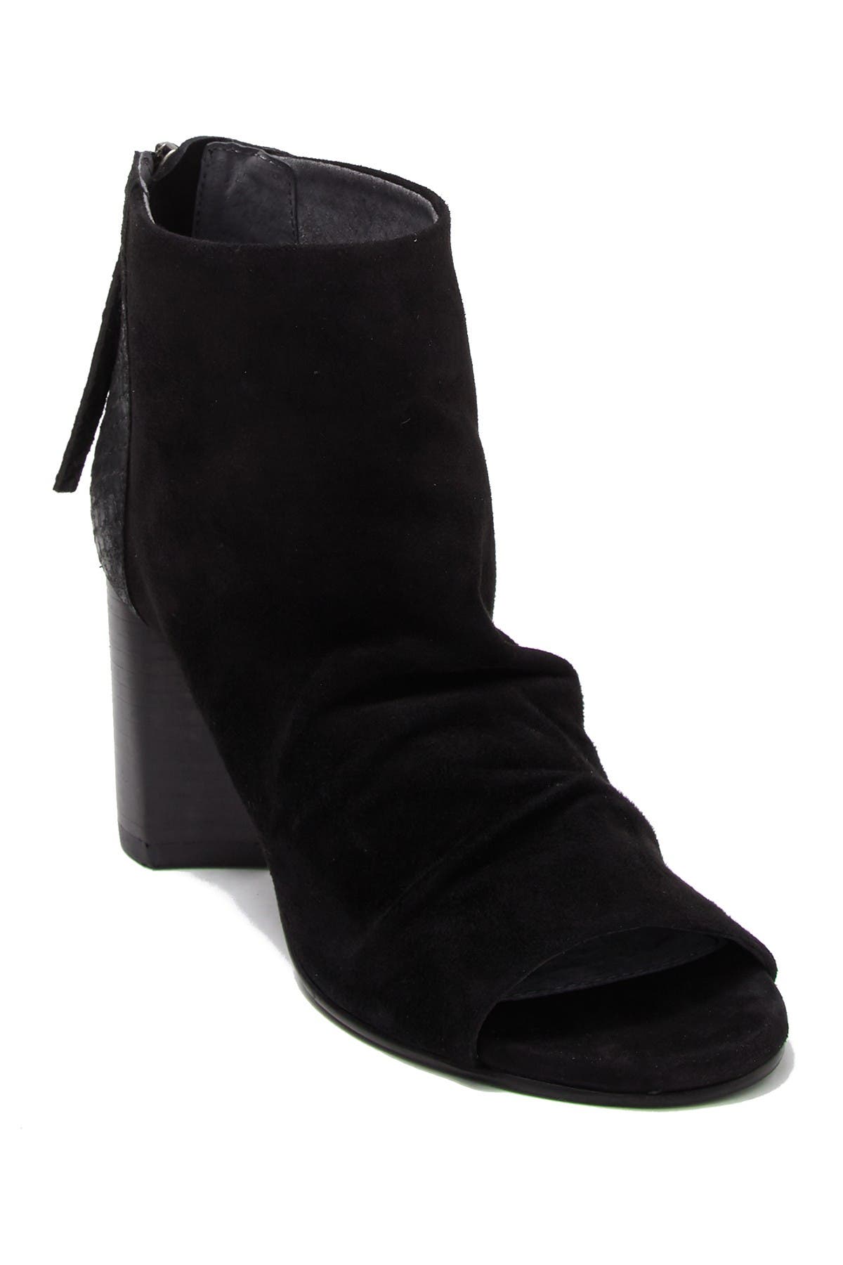 Black Tie Peep Toe Ankle Boot 