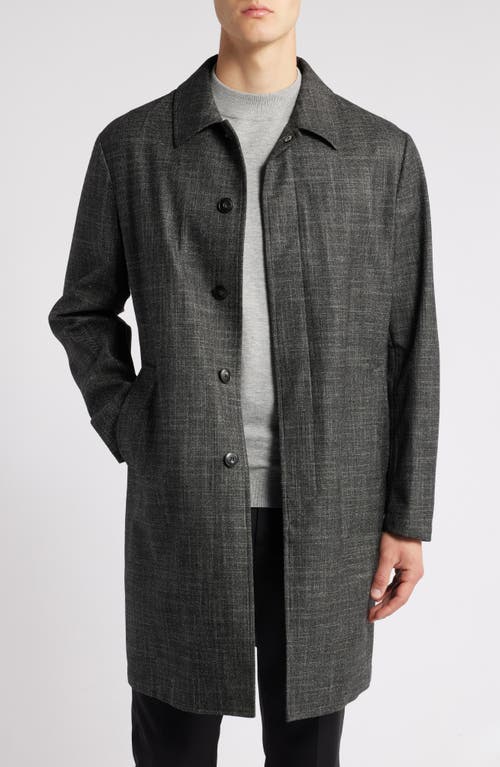 Shop Canali 90th Anniversary Regular Fit Wool, Silk & Cashmere Tweed Car Coat In Charcoal