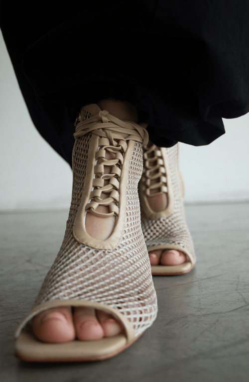 Shop Daniella Shevel Nola Bootie In Beige