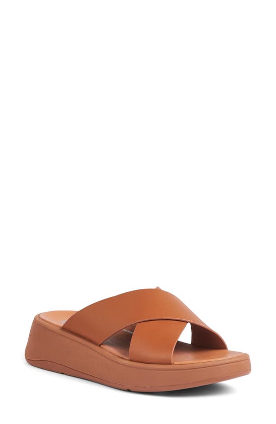 Fitflop F-mode Platform Slide Sandal In Light Tan | ModeSens