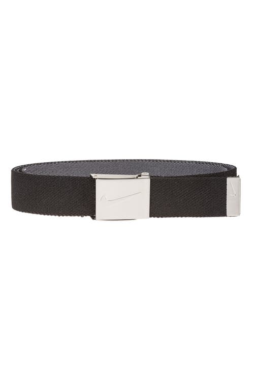 Nike Reversible Web Belt in Black Grey