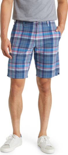 Tommy Bahama On Par Plaid Flat Front Performance Golf Shorts