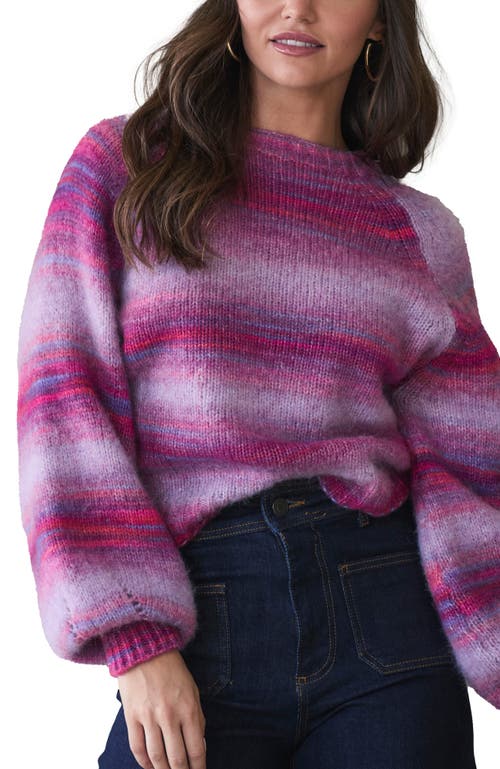 Shop Btb Los Angeles Sunrise Sweater In Pink Ombre