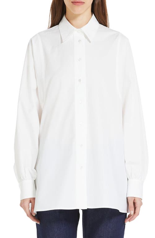Weekend Max Mara Fufy Cotton Button-Up Shirt in Optical White at Nordstrom, Size 8