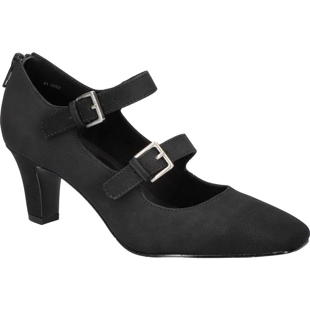 EASY STREET Willis Square Toe Mary Jane Pump in Black Matte