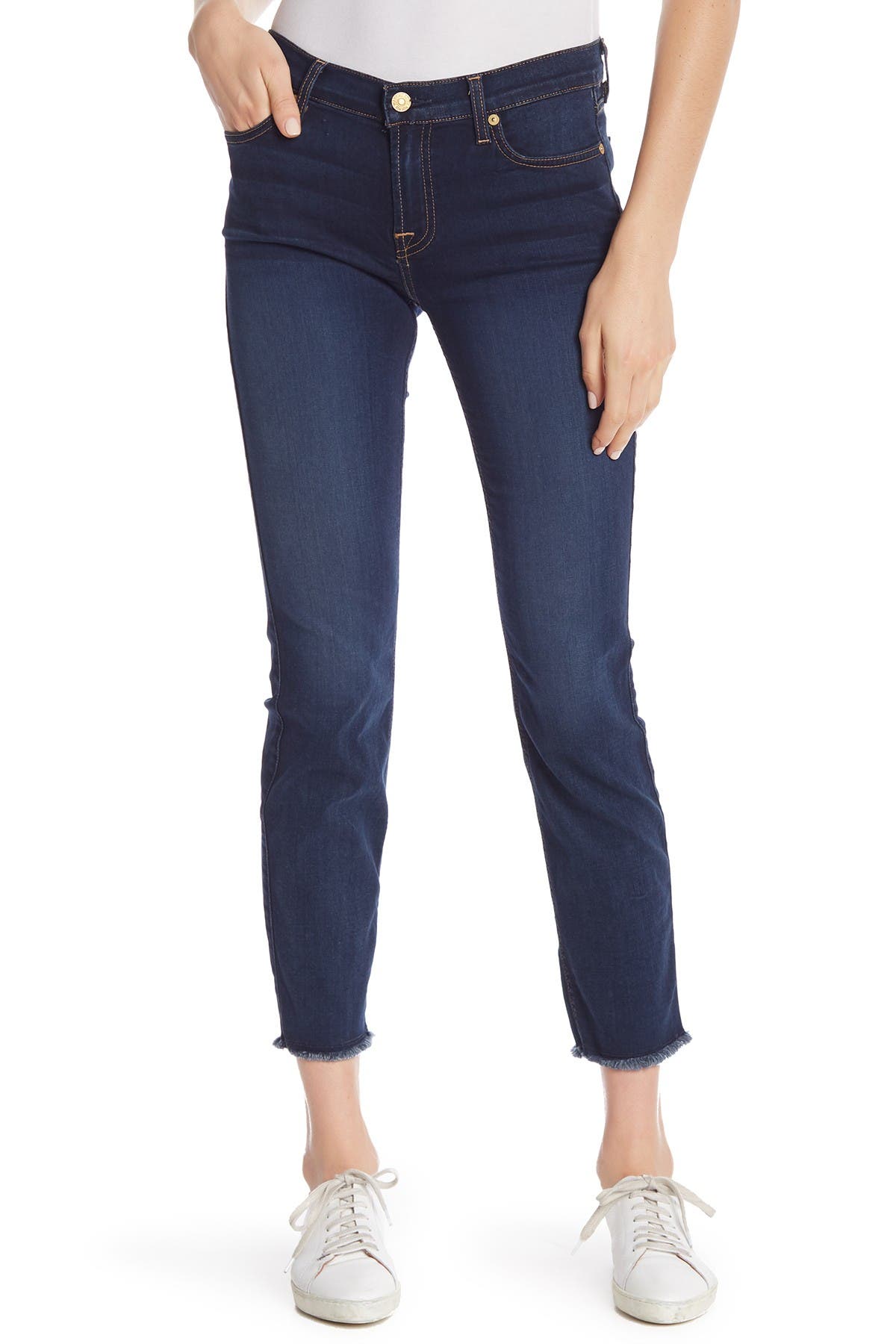 7 for all mankind roxanne ankle frayed hem jeans