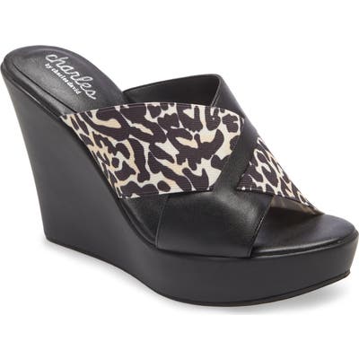 Charles By Charles David Prevent Wedge Slide Sandal, Black