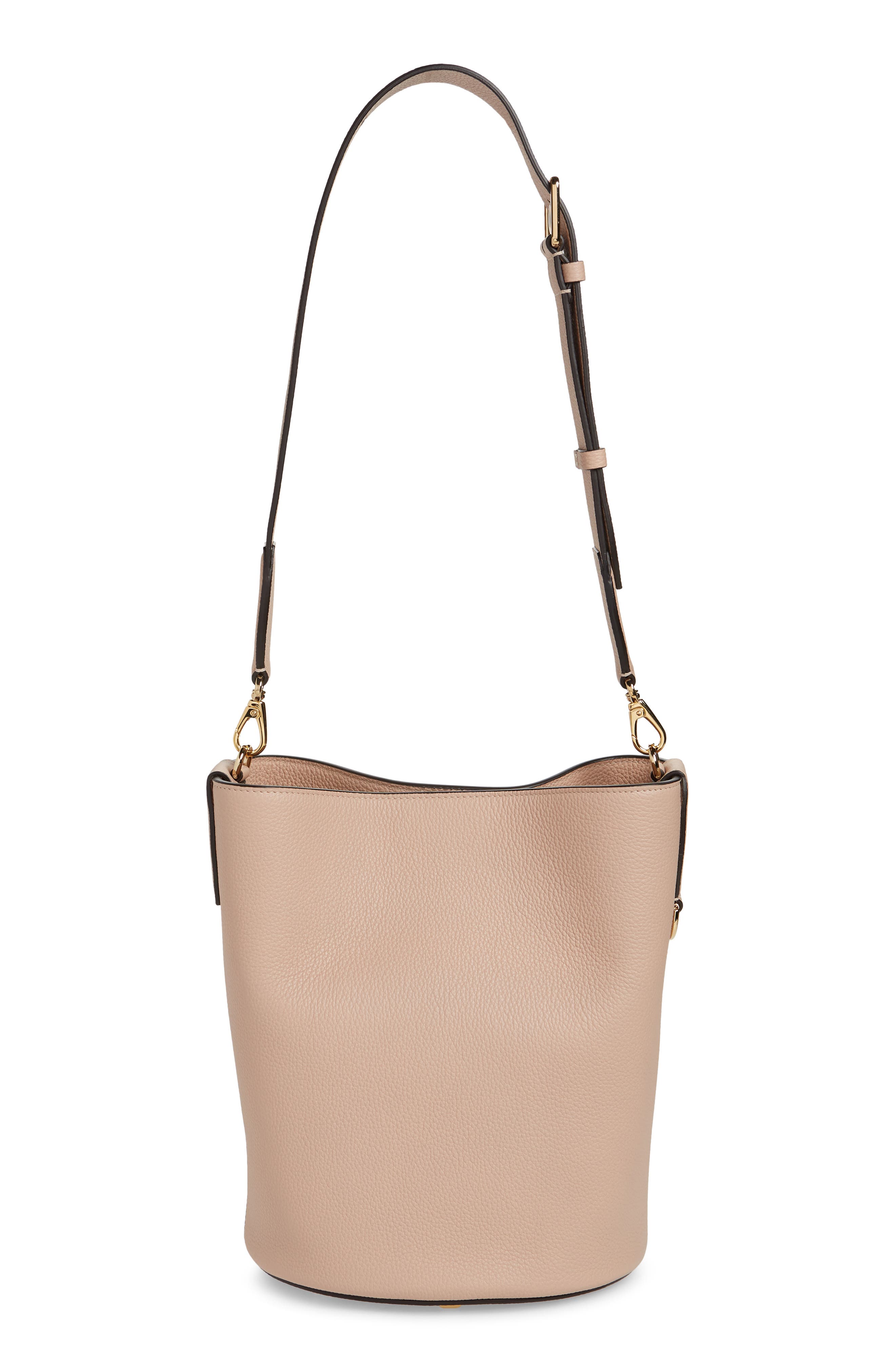 FERRAGAMO The Studio Soft Leather Bucket Bag in Amaretti