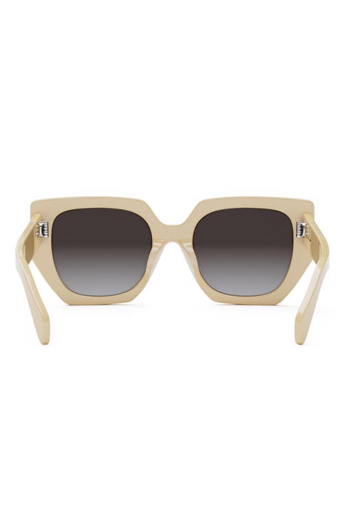 Shop Celine Triomphe 55mm Butterfly Sunglasses In Ivory/gradient Roviex