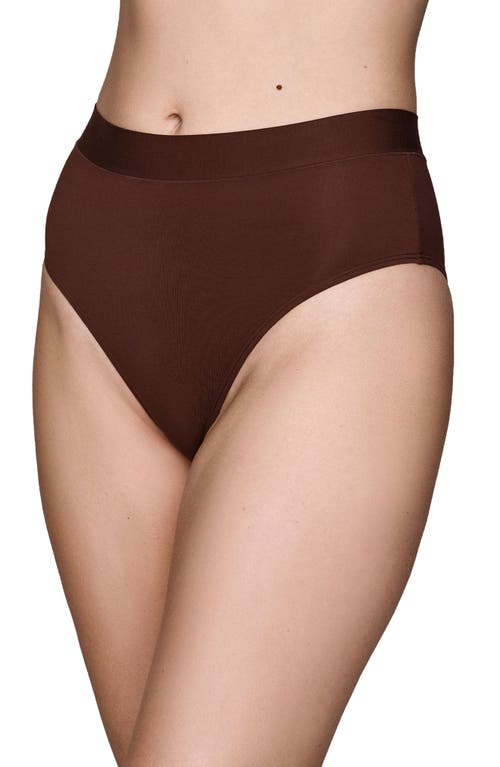 Shop Cuup The Highwaist High Cut Modal Briefs In Espresso