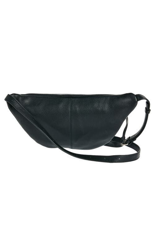 Shop Lucky Brand Feyy Leather Slingbag In Black