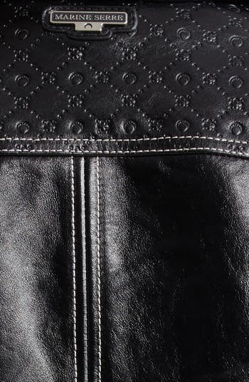MARINE SERRE Moonogram Embossed Leather Jacket for Men