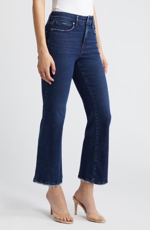 Shop Good American Good Legs Crop Mini Bootcut Jeans In Blue224