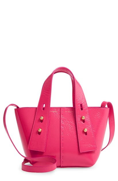 Frame Mini Les Second Leather Crossbody Bag In Pink