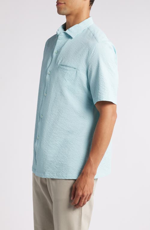 Shop Tori Richard The Lanai Short Sleeve Button-up Shirt In Sky Blue