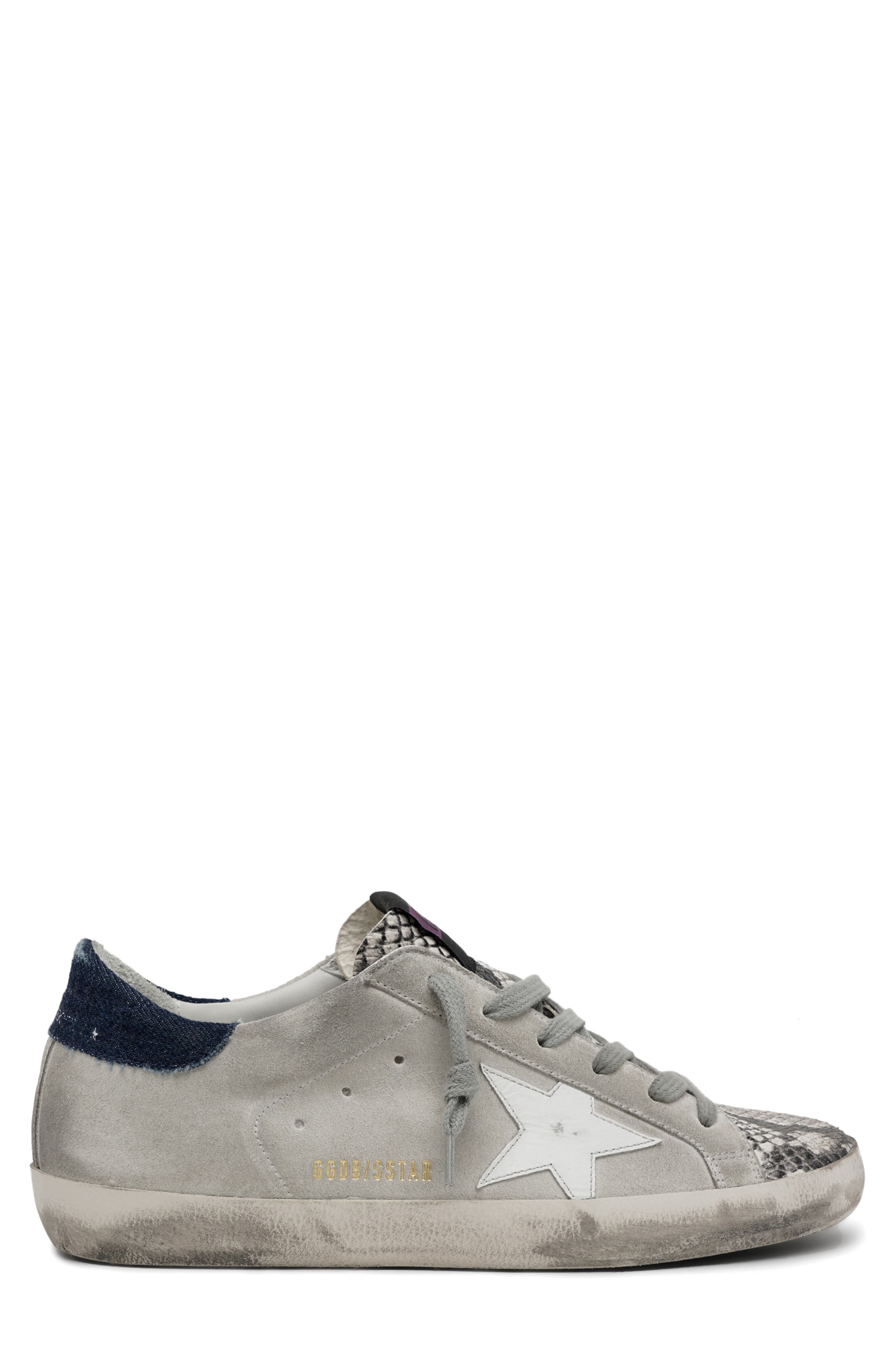 Golden Goose Super-Star Low Top Sneaker in Rock Snake/Ice/White/Blue at Nordstrom, Size 5Us