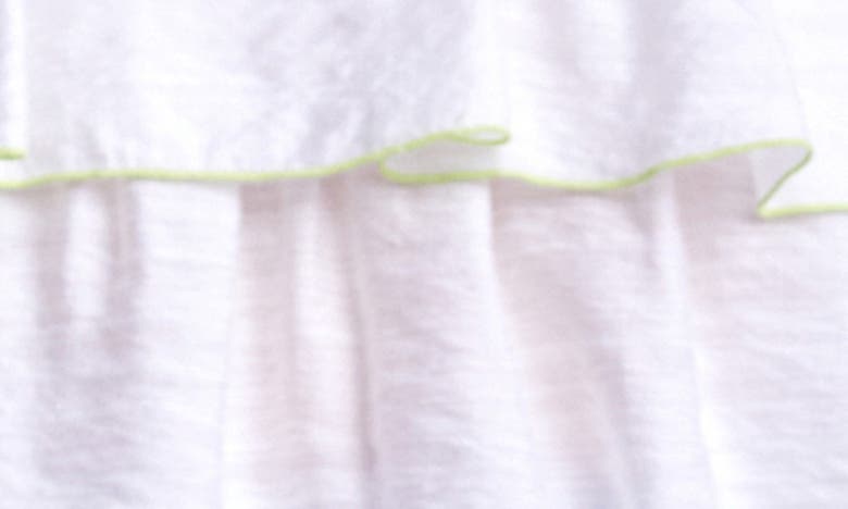 English Factory Colorblock Edge Tiered Top In White Multi