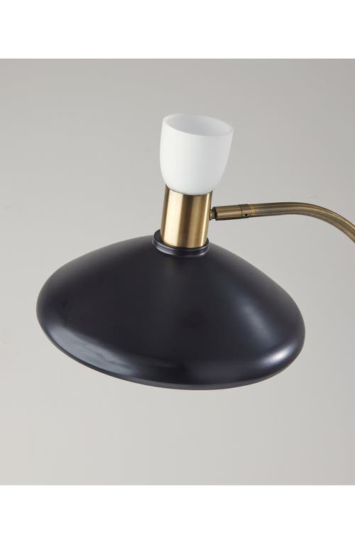 Adesso Lighting Patrick Floor Lamp In Black W/brass Accents