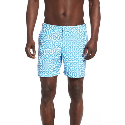 Orlebar Brown Bulldog Frecce Swim Trunks, Blue