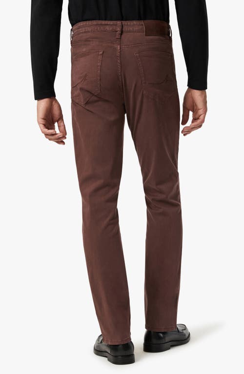 Shop 34 Heritage Charisma Relaxed Straight Leg Twill Pants In Mahogany Twill