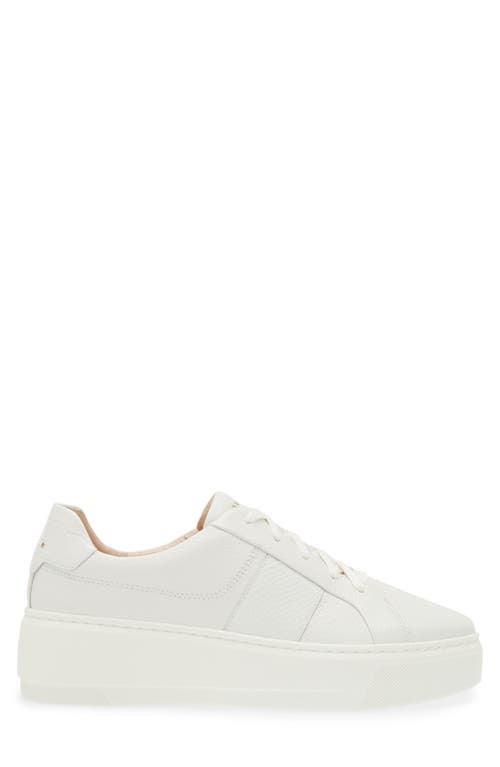 Frankie4 Riley Platform Sneaker In White Tumbled