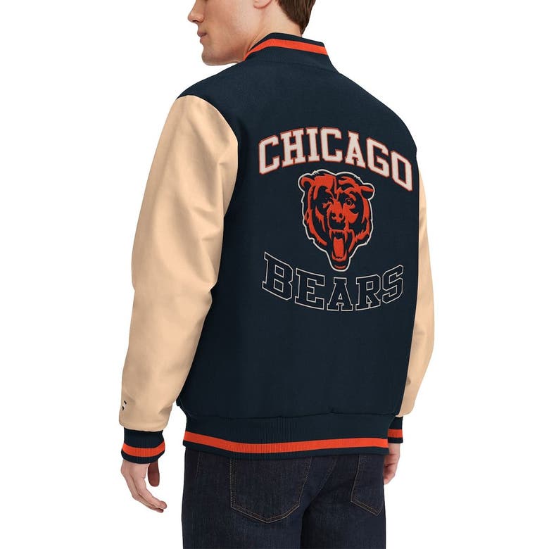 Men's Tommy Hilfiger Navy Chicago Bears Full-Zip Varsity Jacket