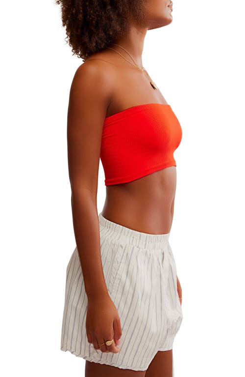 Shop Free People Amelia Bandeau Bra In Fiery Red