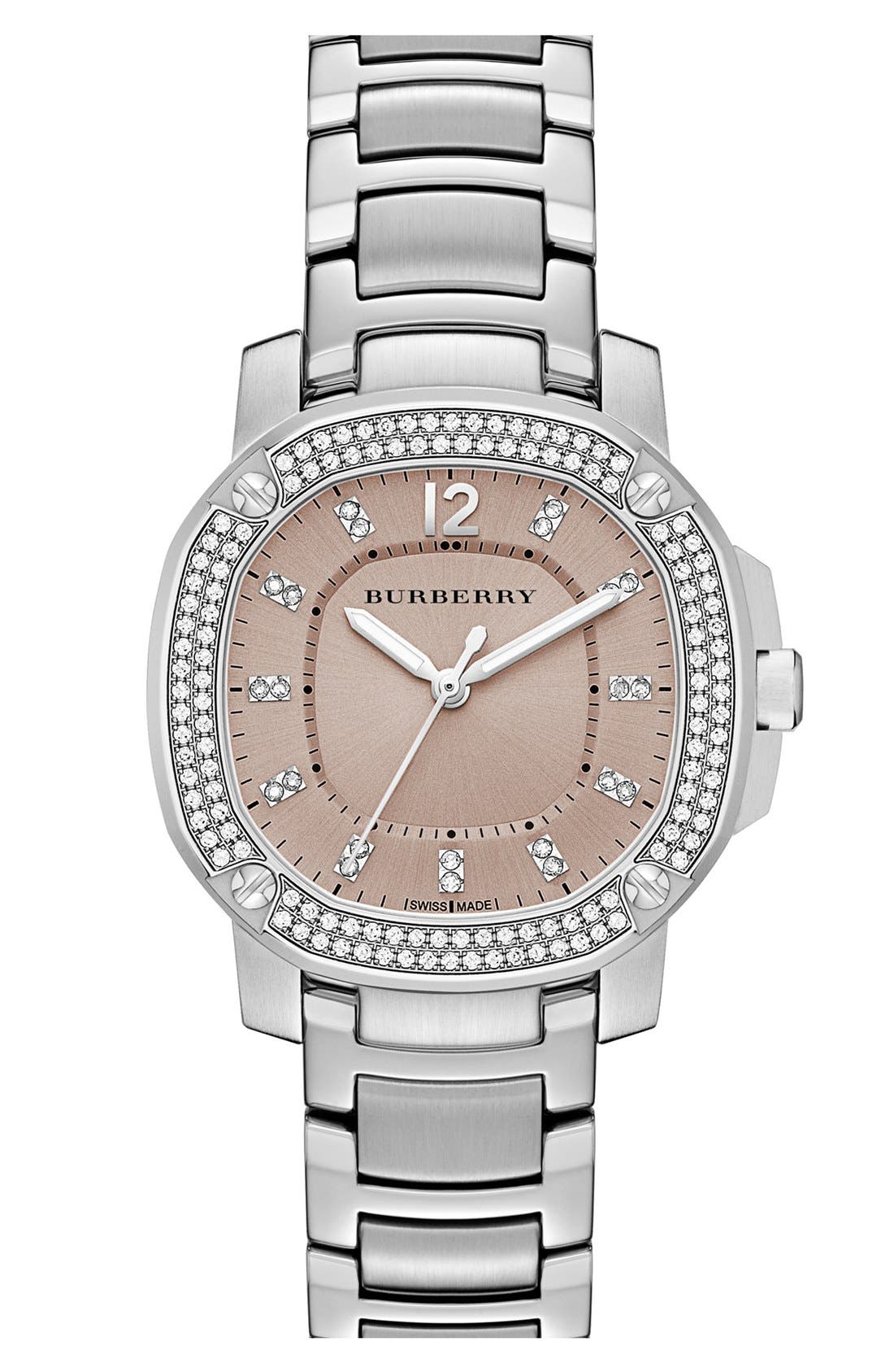Burberry The Britain Diamond Bezel Bracelet Watch, 34mm Nordstrom