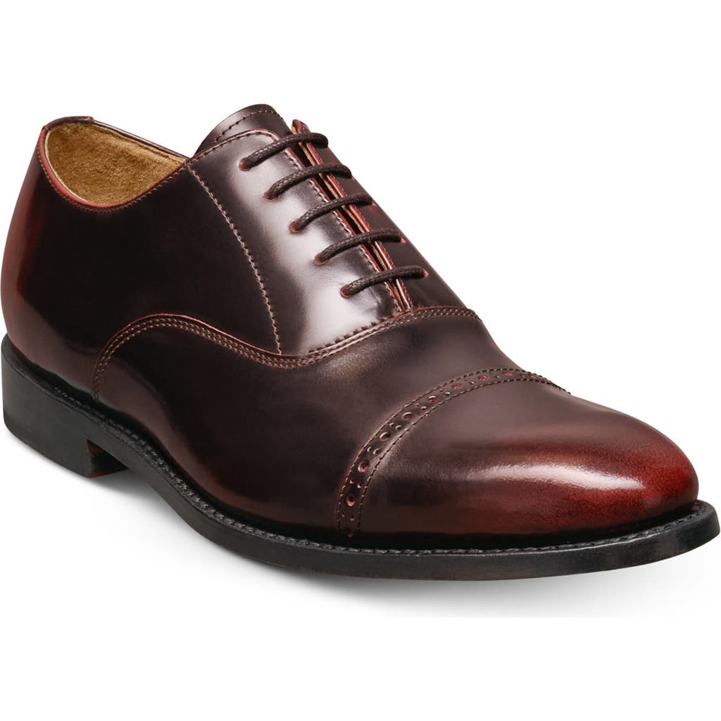 Allen Edmonds Brady Cap Toe Oxford In Burgundy