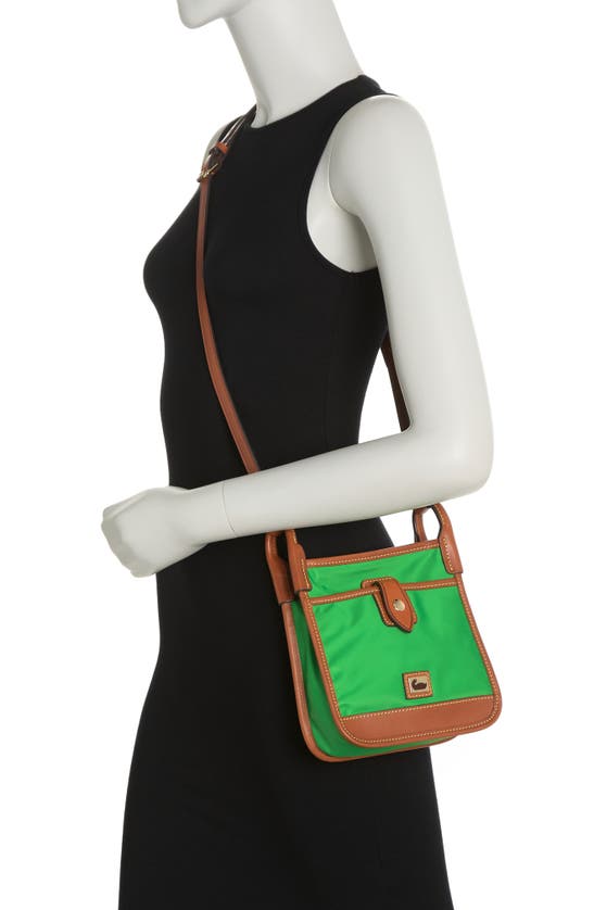 Dooney & Bourke Leather Trim Nylon Crossbody Bag In Green