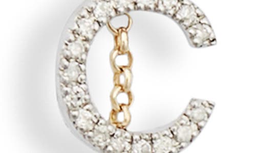 Meshmerise Diamond Initial Bezel Bracelet In Yellow-c