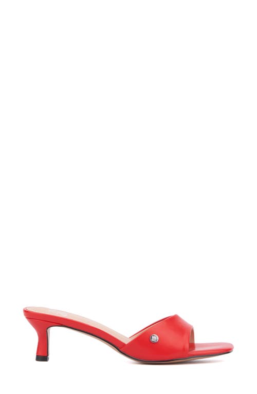 New York And Company Gaia Kitten Heel Sandal In Red