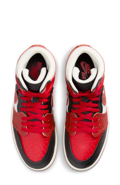 Shop Jordan Air  1 High Mm Basketball Sneaker In Sport Red/red/black