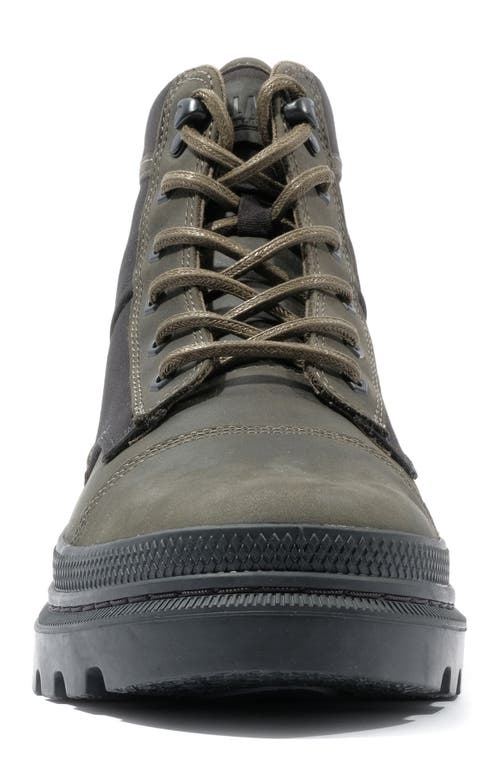 Palladium Pallatrooper Rough Boot In Black/olive Night