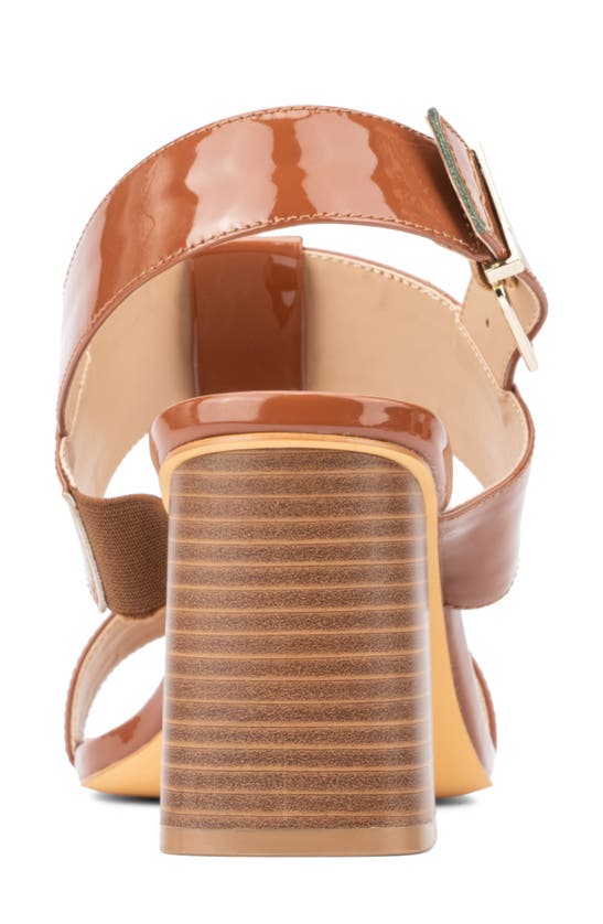 Fashion To Figure Women's Toni Wide Width Heels Sandals In Cognac