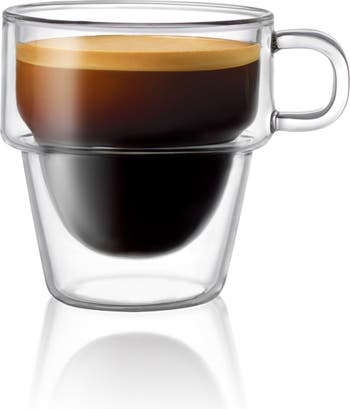 JoyJolt Stoiva Stackable Double Wall Espresso Cup - Set of 4