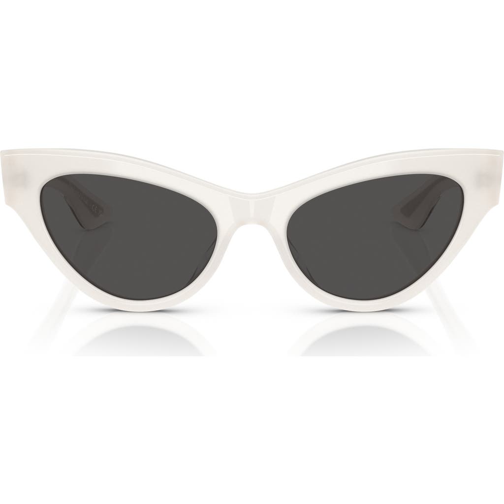 Oliver Peoples X Khaite 54mm Cat Eye Sunglasses In White Grey