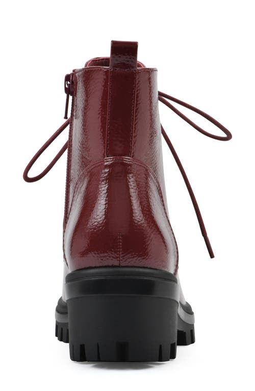 Cliffs By White Mountain Tappy Lug Sole Boot In Cordovan Patent