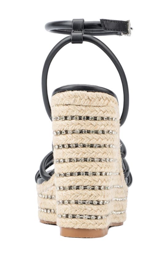 Shop New York And Company Electra Platform Wedge Espadrille Sandal In Black