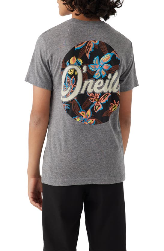 Shop O'neill Kids' Combo Graphic T-shirt In Heather Grey