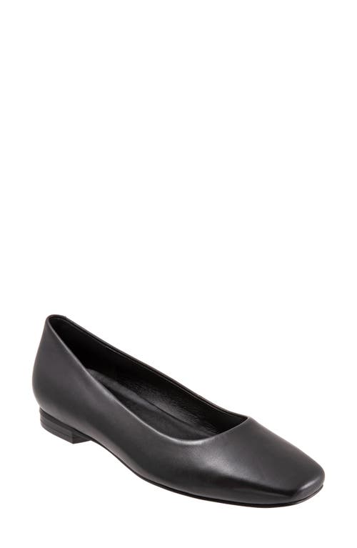 Trotters Honor Flat - Multiple Widths Available Black Leather at Nordstrom,