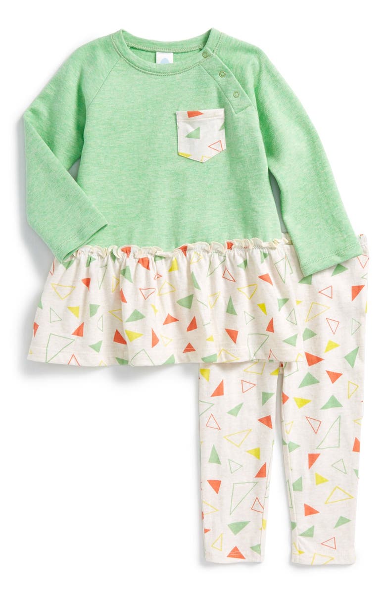 Stem Baby Organic Cotton Ruffle Tunic & Leggings (Baby Girls) | Nordstrom
