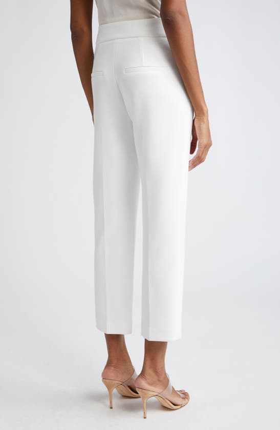 Shop Veronica Beard Renzo Crop Pants In Off White/ Gold