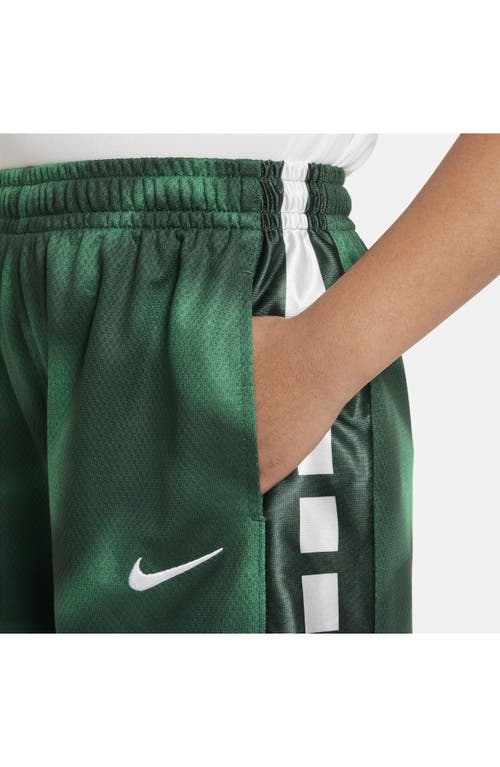 Shop Nike Kids' Dri-fit Elite Athletic Shorts In Fir/white