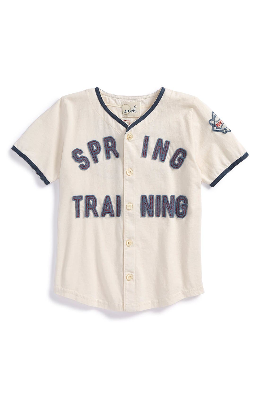Peek 'Spring Training' Baseball Jersey (Toddler Boys, Little Boys & Big